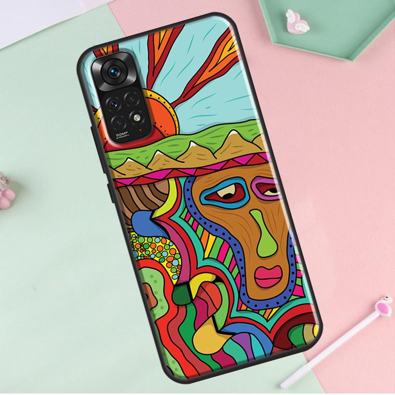 Psychedelic Trippy Art For Redmi Note 12 Pro Plus Cover For Redmi Note 10 8 9 11 Pro 12S 11S 10S 9S 9C 10C 12C Case