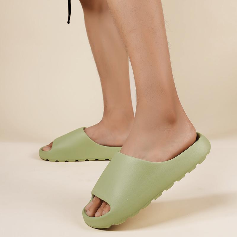 Модная однотонная летняя домашняя обувь унисекс, уютные шлепанцы для пар, гибкие мягкие сандалии для мужчин и женщин, тапочки, домашние шлепанцы