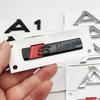 3D ABS Chrome Black Logo S Line A1 A2 A3 A4 A5 A6 A7 A8 Emblem Badge Car Decal For S Sline Sticker Decorative Accessories