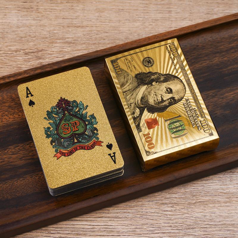 Сувениры для вечеринок Черное Золото Игральные карты Игральная карта Группа Водонепроницаемый Покерный масть Магия Dmagic Упаковка Настольная игра Подарок Коллекция