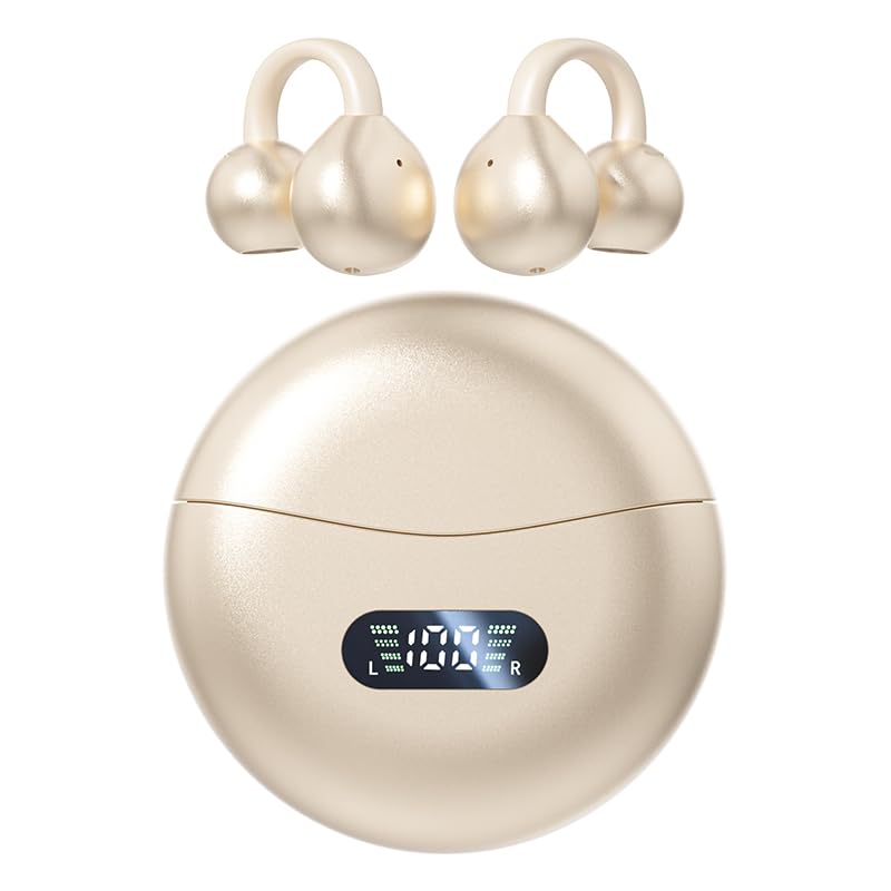 Xiaomi Clip on Earbuds,Open Ear Earbuds Wireless Bluetooth 5.4, Lightweight Open Ear Headphones with Mic 60H Battery,IPX57 Waterproof