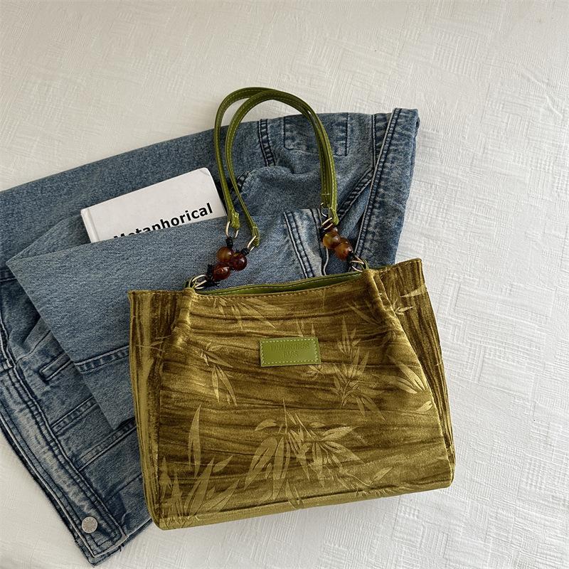 Простая и модная сумка-тоут большой вместимости, новинка лета 2024 года, повседневная модная сумка через плечо, сумка для подмышки для поездок на работу