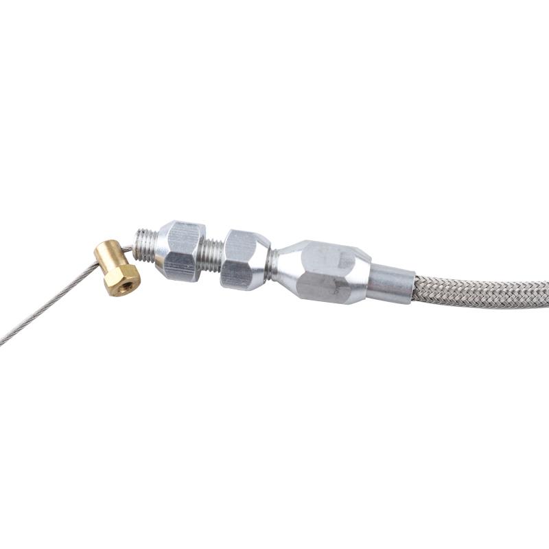36" Throttle Gas Cable Kit Stainless Steel Braided For 97-07 Chevrolet/Chevy LS1 Engine 4.8L 5.3L 5.7L 6.0L Silver