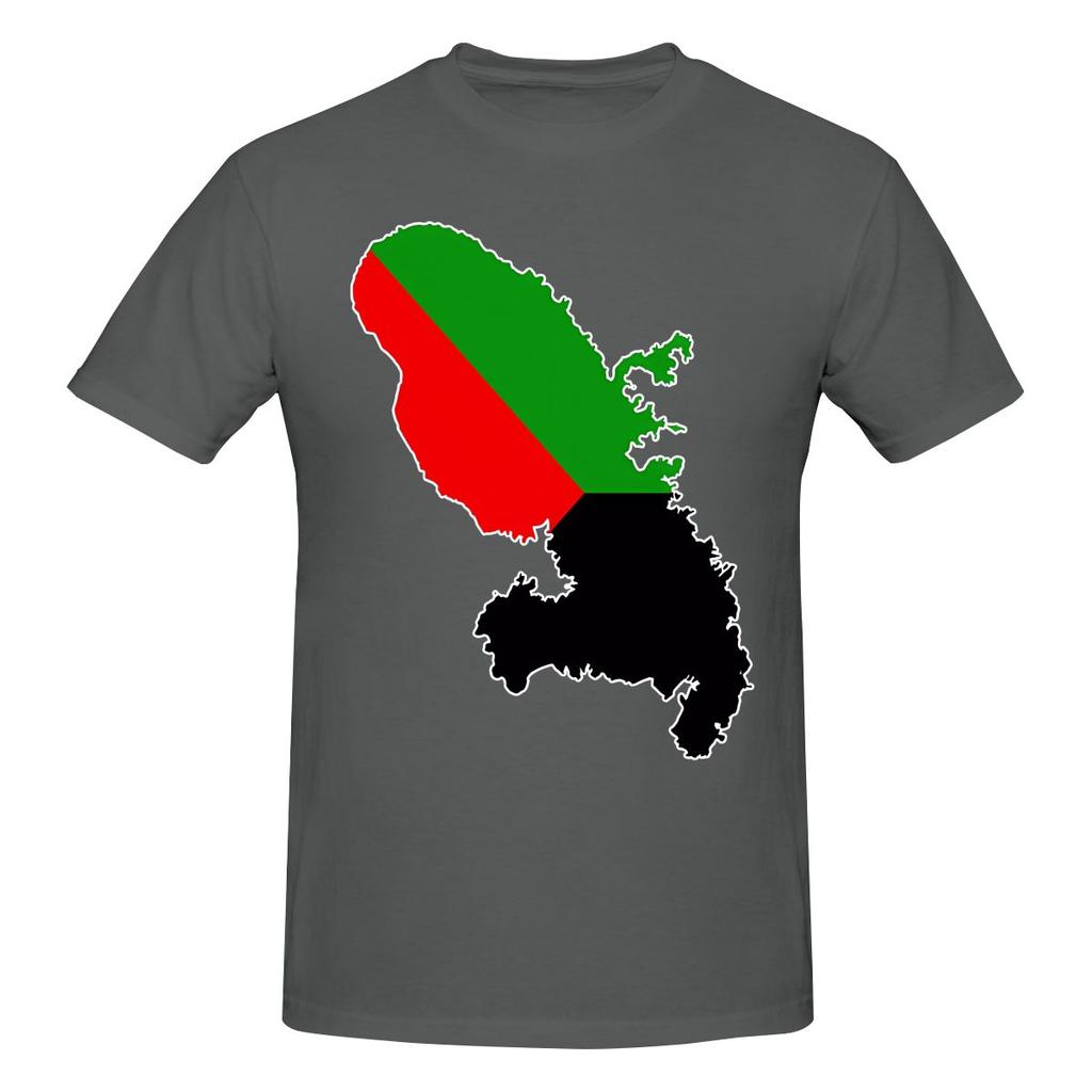 Map Of Martinique Color Red Green Literary Tshirt Sporty Trendy Quickdrying Tshirt