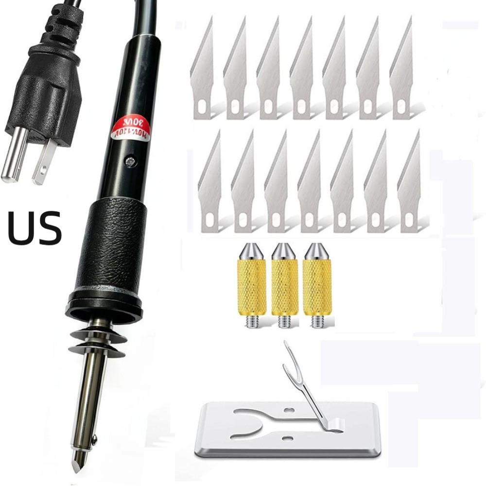 22-Pcs Pyrography Tool Set Wood Burning Pen Wood Carving Kit Soldering Iron Kit Handmade Projects