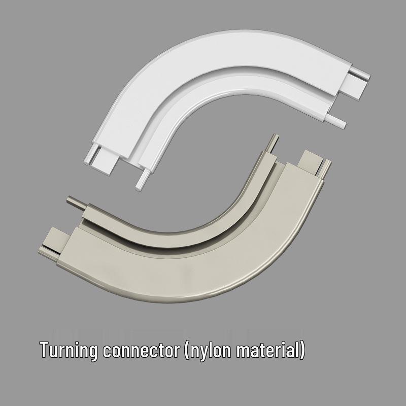 Карниз для раздвижного эркерного окна с открыванием внутрь - Без сверления, Формованный, Раздвижной с крючками