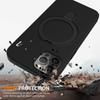 For iPhone 12 Pro Max Magnetic Case PC+Silicone Cover with Ring Kickstand