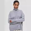 Autumn and Winter Loose Semi High Neck Solid Color Women's Sweaters