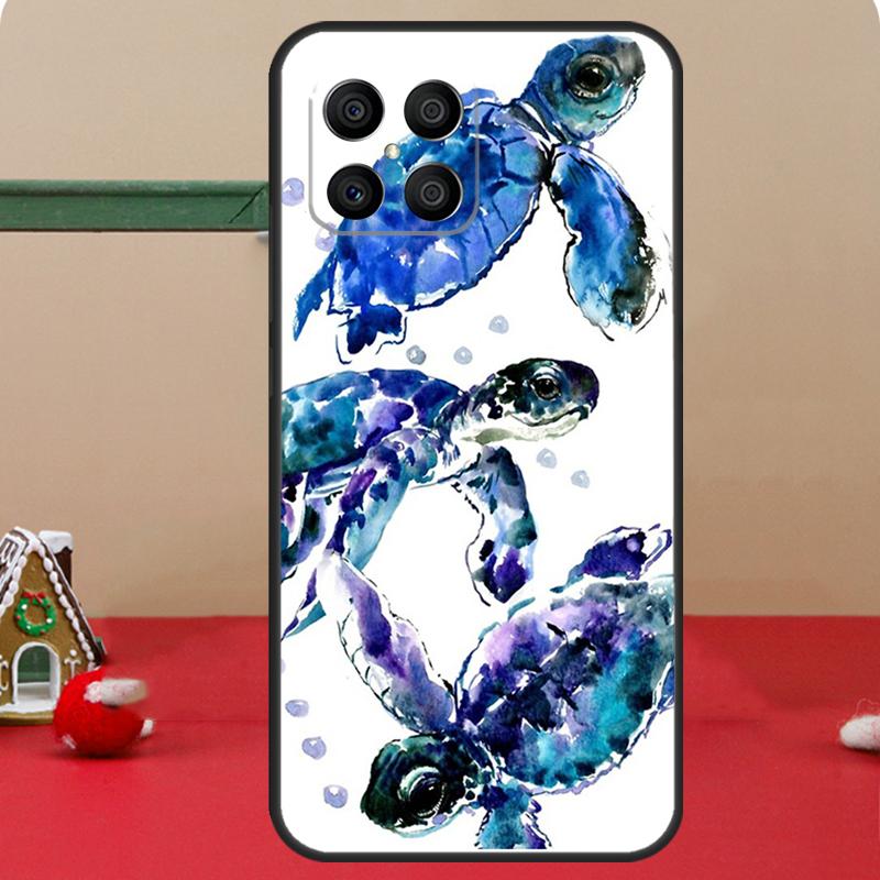 Чехол для Honor Magic 6 7 8 Pro Honor 400 200 70 90 Lite X8c X8b X9a X9b X9c X9d Win RT с изображением пресноводных морских черепах