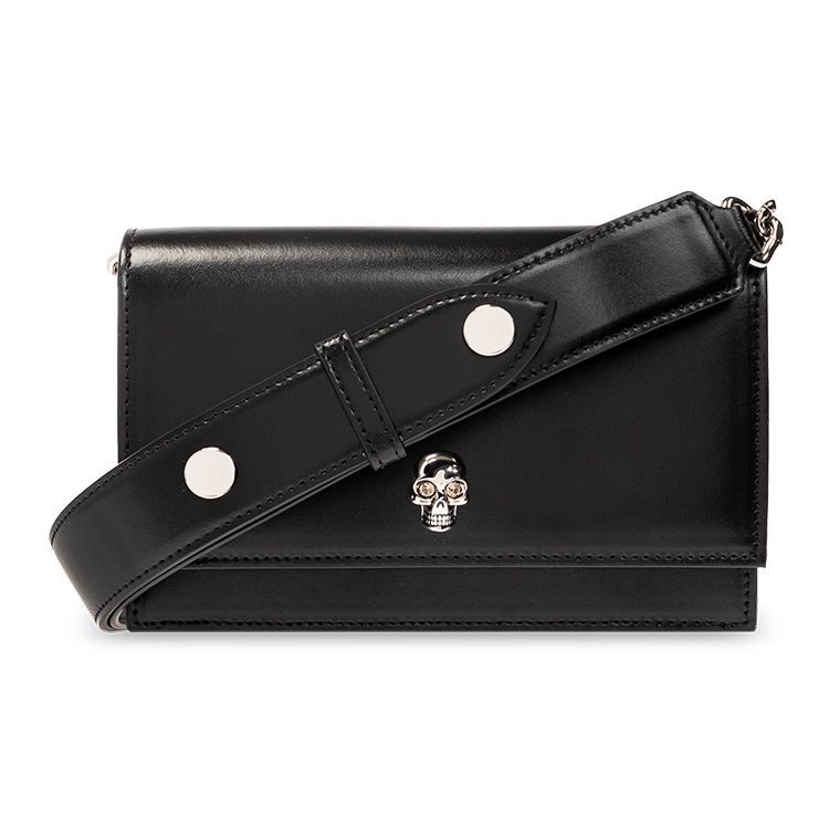 Alexander Mcqueen Маленькая сумка-череп Черная Женские Сумки на плечо 757626-1BLCM-1000