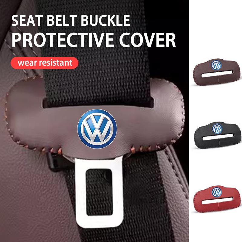 Leather Car Seat Belt Buckle Clip Anti-Scratch Protector Auto Accessories For Volkswagen VW Scirocco Jetta Beetle Golf 4 5 6 zg9