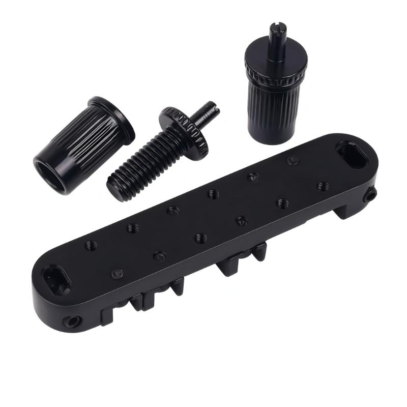 6 String Guitar Bridge Replacement Roller Saddles Guitar Bridge Tailpiece Electric Guitar Bridge Easy to Install