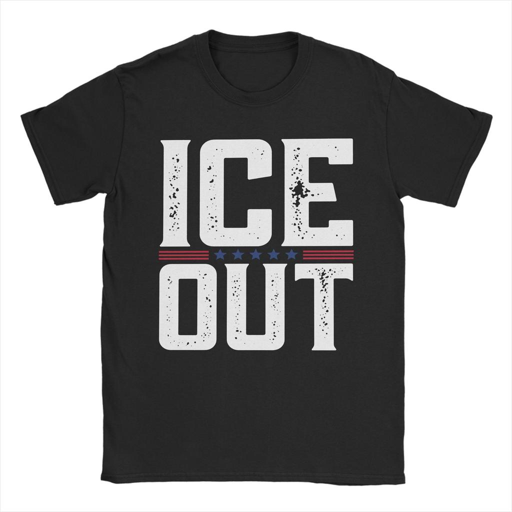 Leisure ICE OUT Bad Bunny TShirts Unisex Round Collar Cotton T Shirt Short Sleeve Tees Gift Idea Clothing