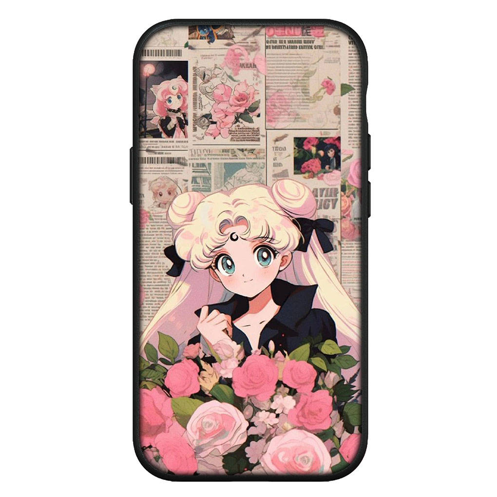 Чехол для iPhone 16 15 Xiaomi Redmi Note 14 13 12 11 Pro Max X 8 9 16e Samsung Galaxy S25 S24 S23 Moto OPPO Huawei Girl Sailor Anime Moon Phone Case