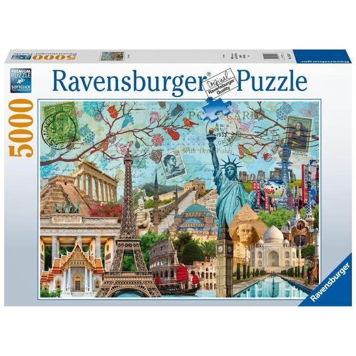 Puzzle 5000 pièces Carte Postale des Monuments, Adultes et enfants dès 14 ans, Villes et monument, 17118, Ravensburger