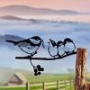 Practical Art Metal Bird With House Outdoor Garden Sculpture Rustic Outdoor Home Garden Decor Animal Yard Art Housewarming Gift