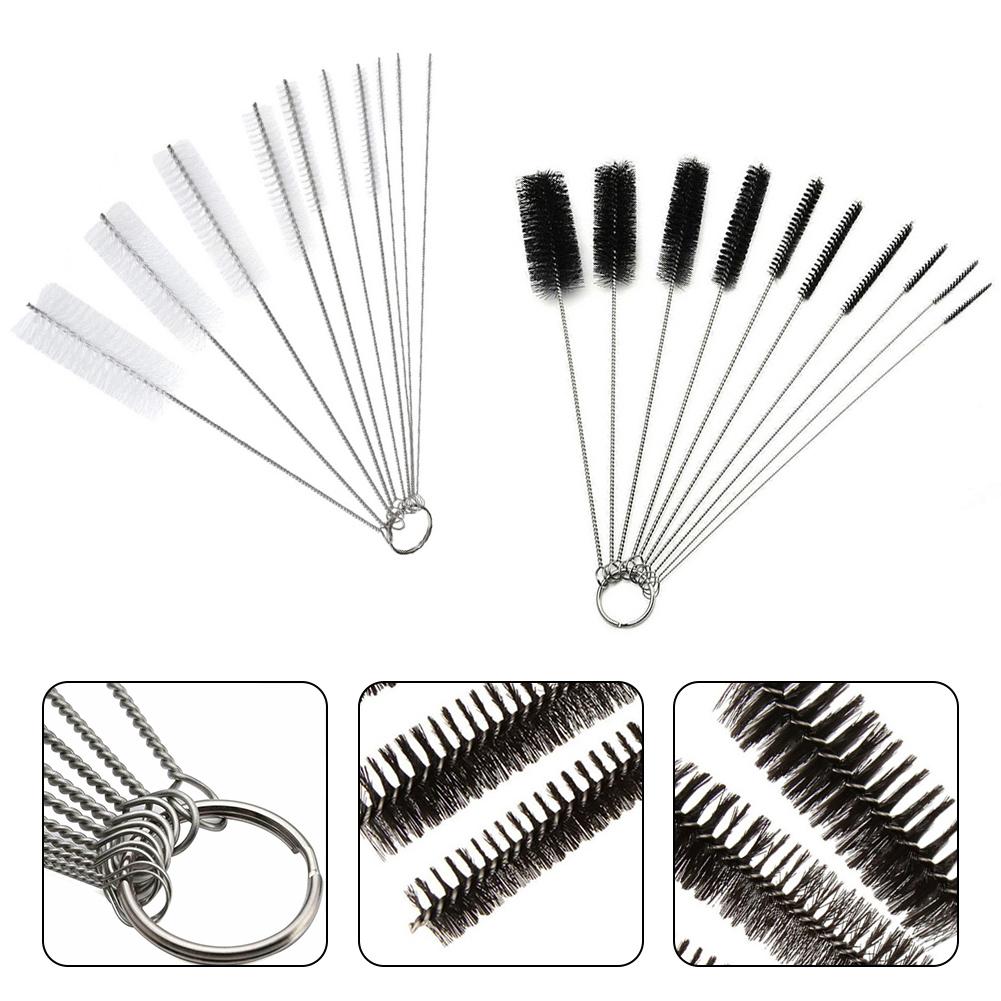 10Pcs/Set Cleaning Brush Bottle Tube Nozzle Brushes Cleaning For Fireplace Pipe Clean Kitchen Coffee Machine Cleaning Brush