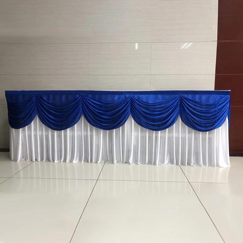 3M Wedding Backdrop Curtain Swag Tassel Ice Silk Swag Drape Curtain Valance Stage Table Skirts Party Banquet Backdrop Decor