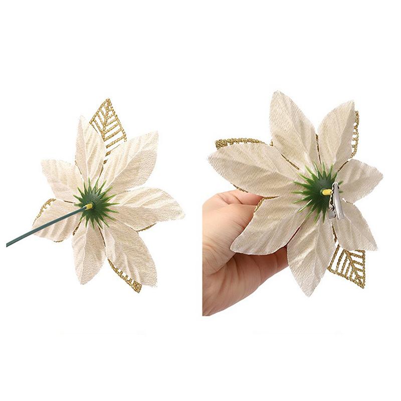 20/50/100 шт. Рождественская клипса Сплав Мини-зажим Прищепка Блестящая клипса-цветок Инструмент для украшения рождественской елки