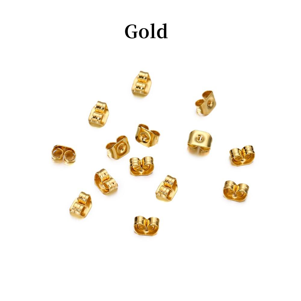 200 шт./лот, серьги-гвоздики, задняя пробка, свитки, ушная стойка-бабочка для изготовления ювелирных изделий, сделай сам, заблокированные колпачки, задняя часть сережек, пробки для ушей