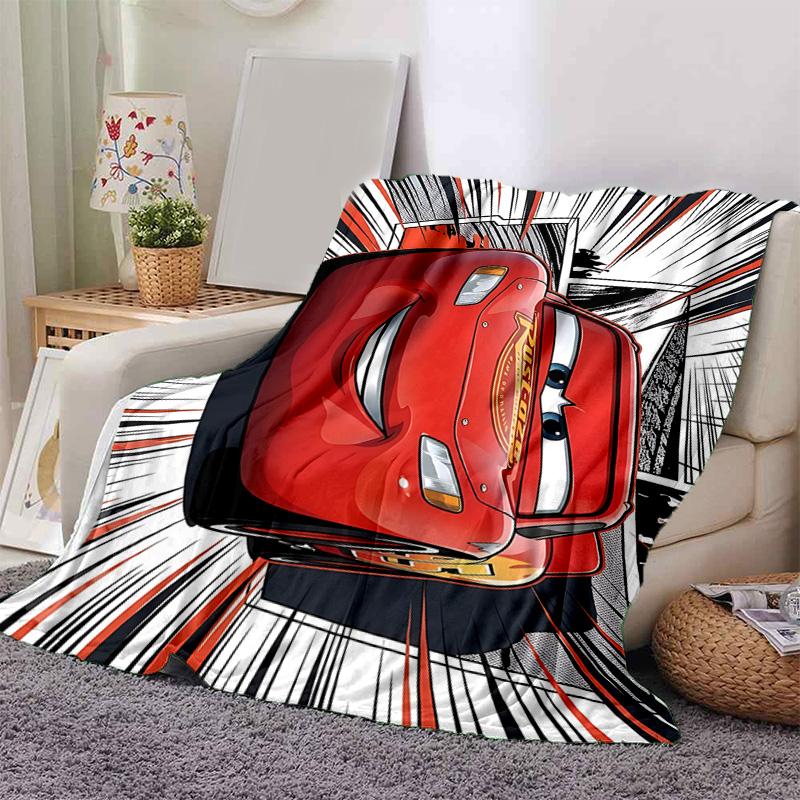 1pc Mcqueens Race Flannel Blanket Soft Warm Throw Blanket for Bedroom Living Room Bed Travel Camping Picnic Gift. M730066