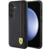 Чехол для Samsung Galaxy S24 Ferrari Линия с принтом под карбон Черный