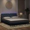 VidaXL Bed Frames with LED Lights, Upholstered Bed, Slat Base, Double Bed, Adult Bedroom Bed 3213868
