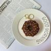 Cute Ice Cream Cone Crochet Keychain For Bag Pendant Colored Ice Cream Knitting Keychain For Gifts Custom Accessories