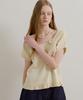MORE THAN LIKE Square Flower Knit - Lemon