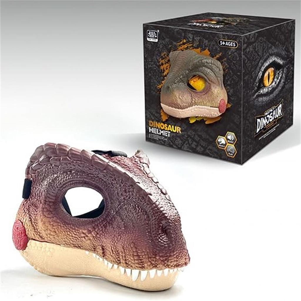 Dino Mask Moving Jaw, Hard Plastic Funny Dinosaur Mask With Dinosaur Scream Halloween Mask Dinosaur Head Face Mask Movable Mouth Party Cosplay Props