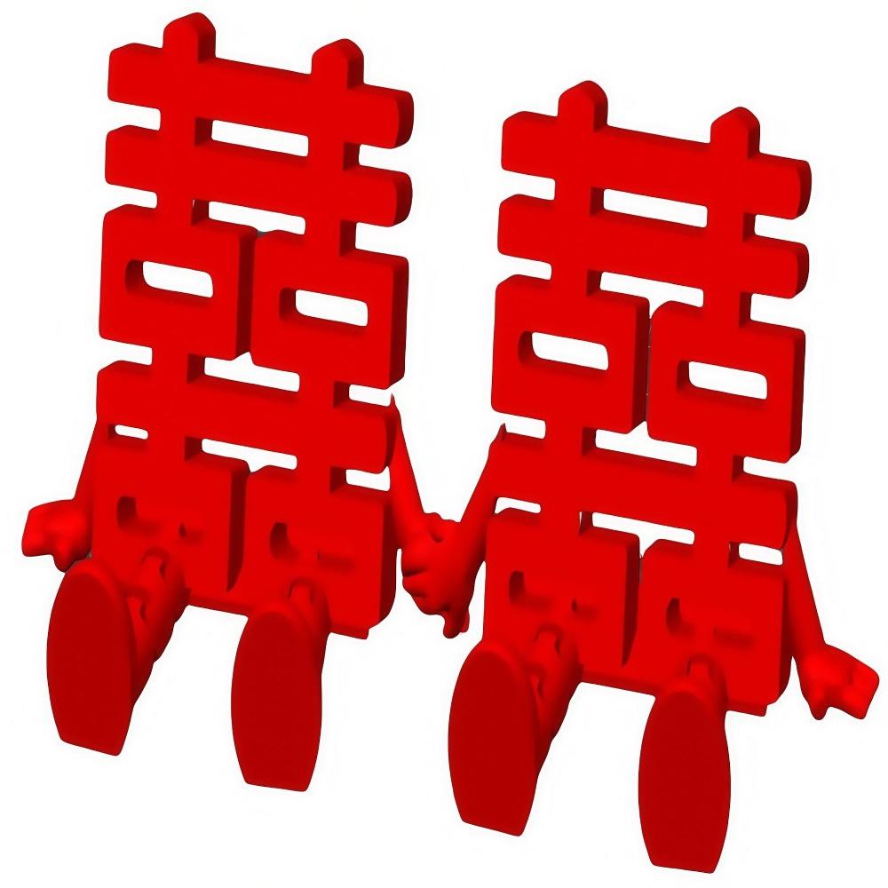 1/2Pcs Traditional Chinese Wedding Decorations Double Happiness Ornaments  Bridal Room Decor