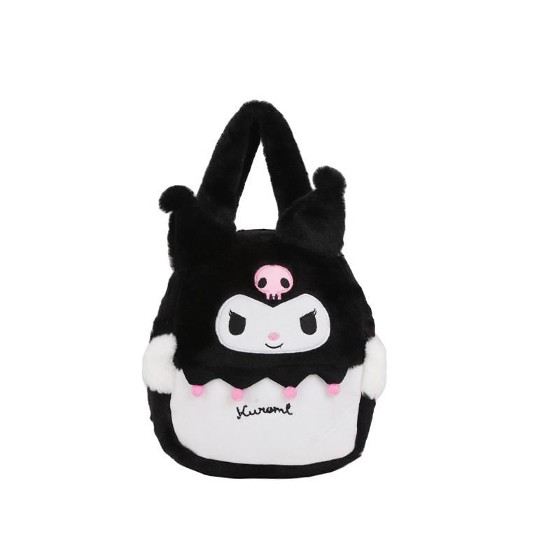 Charming Sanrio Plush Handheld Bag For Children With Kuromi And Melody Characters