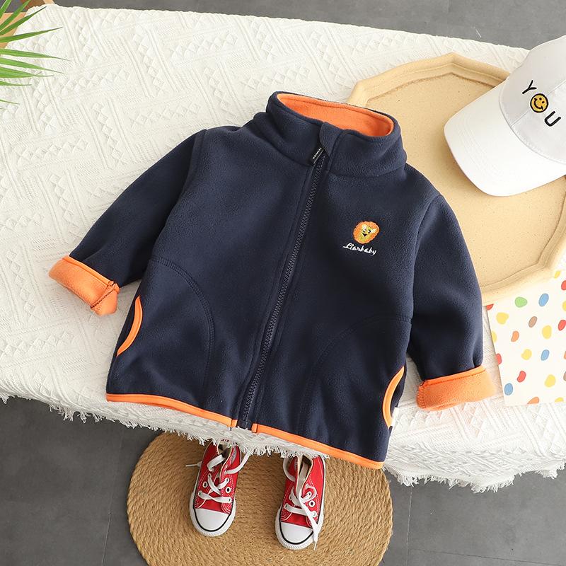 Детское флисовое пальто, весенне-осеннее повседневное пальто для мальчиков и девочек