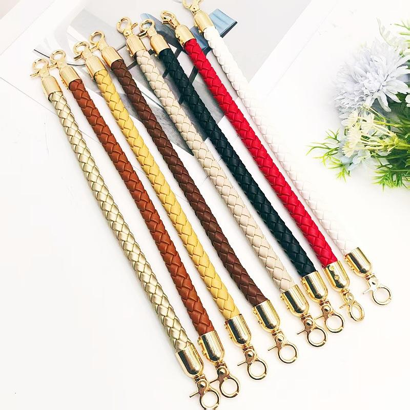 Chic 30cm Braided PU Leather Strap for Customizable DIY Purse Handle Solutions
