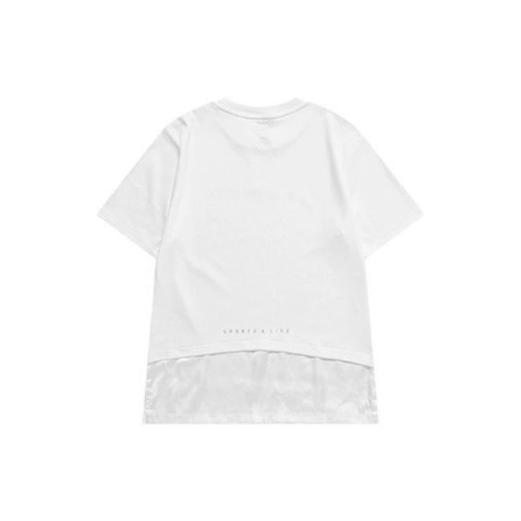 ANTA T Shirts Women's White Crew Neck Moderate Straight Fit 162038108-1
