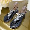 Мода 2025 Сандалии Женская обувь Летние шлепанцы Платформа Женские каблуки Новая мода Корректирующие Девочки Стразы Гладиаторы Пляжные Плоские
