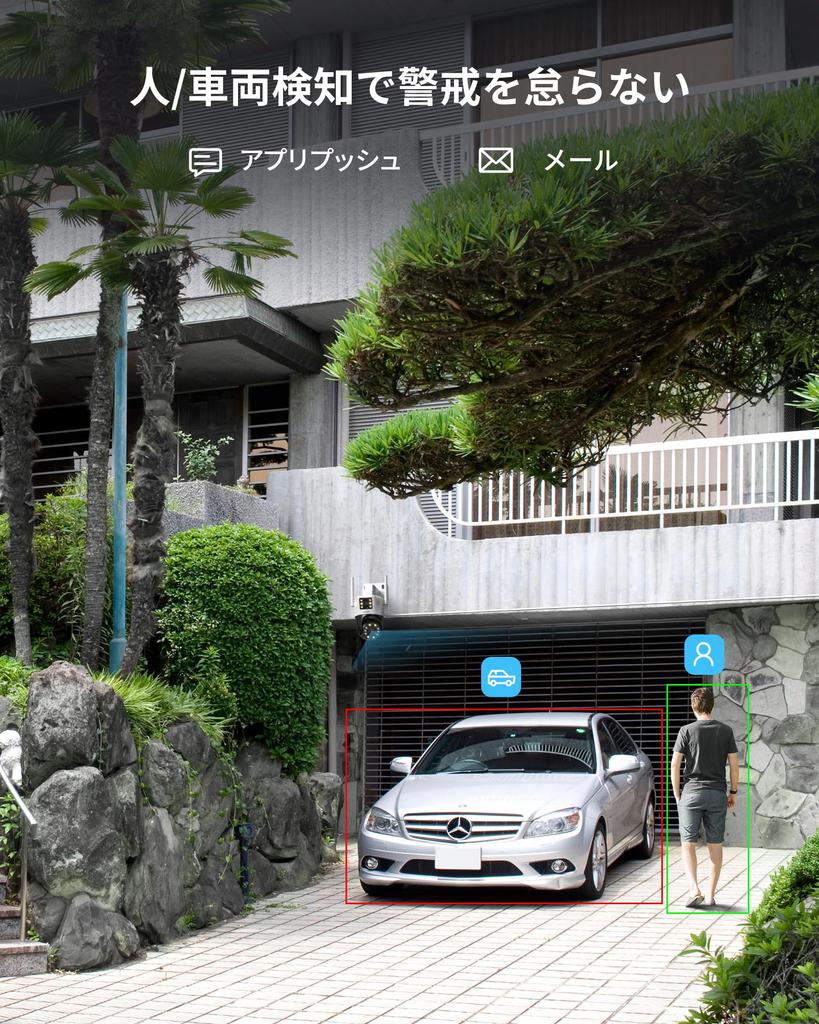 ZOSI Dual Lens WiFi Security Camera Outdoor Indoor 8x Hybrid Zoom CCTV Camera Dual View WiFi Camera Detection Feature Spotlight Siren Color Night