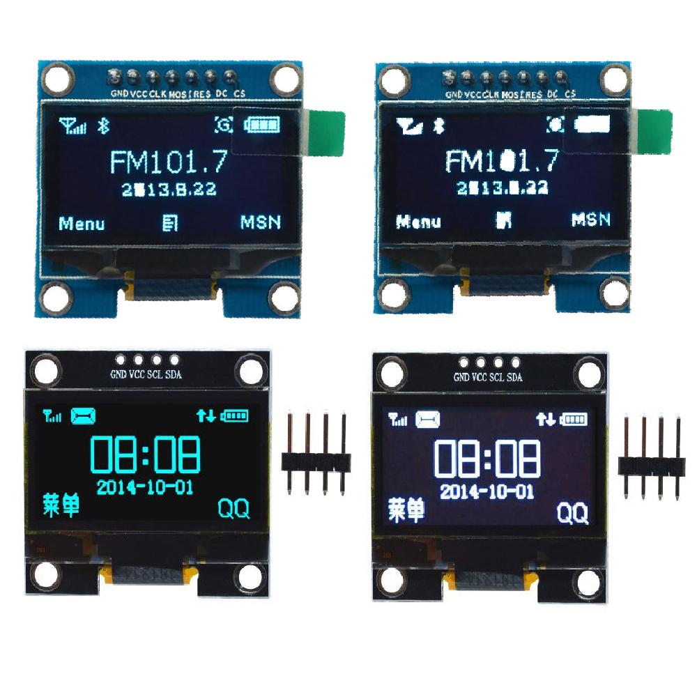 1,3-дюймовый OLED ЖК-дисплейный модуль 3,3-5 В 4-контактный/7-контактный цифровой дисплейный модуль 128 × 64 чип SSH1106