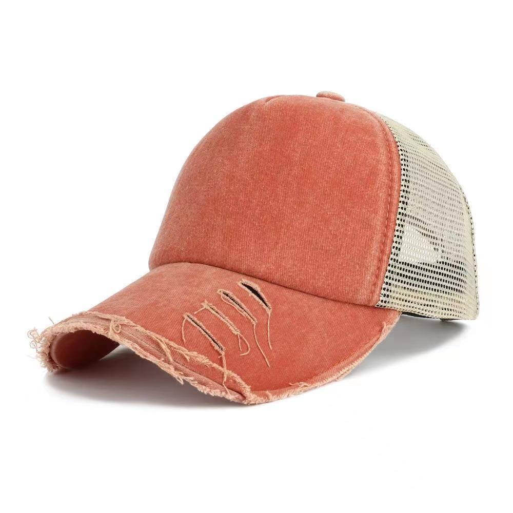 Men's Washed Vintage Baseball Cap, Summer Sun Hat, Breathable Mesh Cap, Women's Casual Sun Protection Hat, Trendy