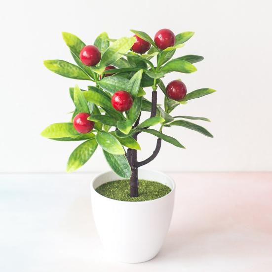 Искусственное фруктовое дерево, реалистичное, многоцелевое, пластиковое, очаровательное, имитация горшков для свадьбы