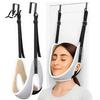 Neck Tension Relief Equipment Upgraded Over Door Traction Device, Adjustable Cervical Spine Stretching Harness for Home Fixation Strap Use,