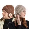 Новая зимняя вязаная шапка унисекс с защитой ушей, шапки-бини для мужчин и женщин, классическая утепленная шапка с ушками