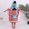 Children Bath Towel Cartoon Printing Kids Beadch Hooded Bath Wrap Poncho Quick-drying