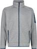 Jacket CMP Men Fleece Jacket (3H60747N) Knitted Jacket (3H60747N) Cement/blue Steel