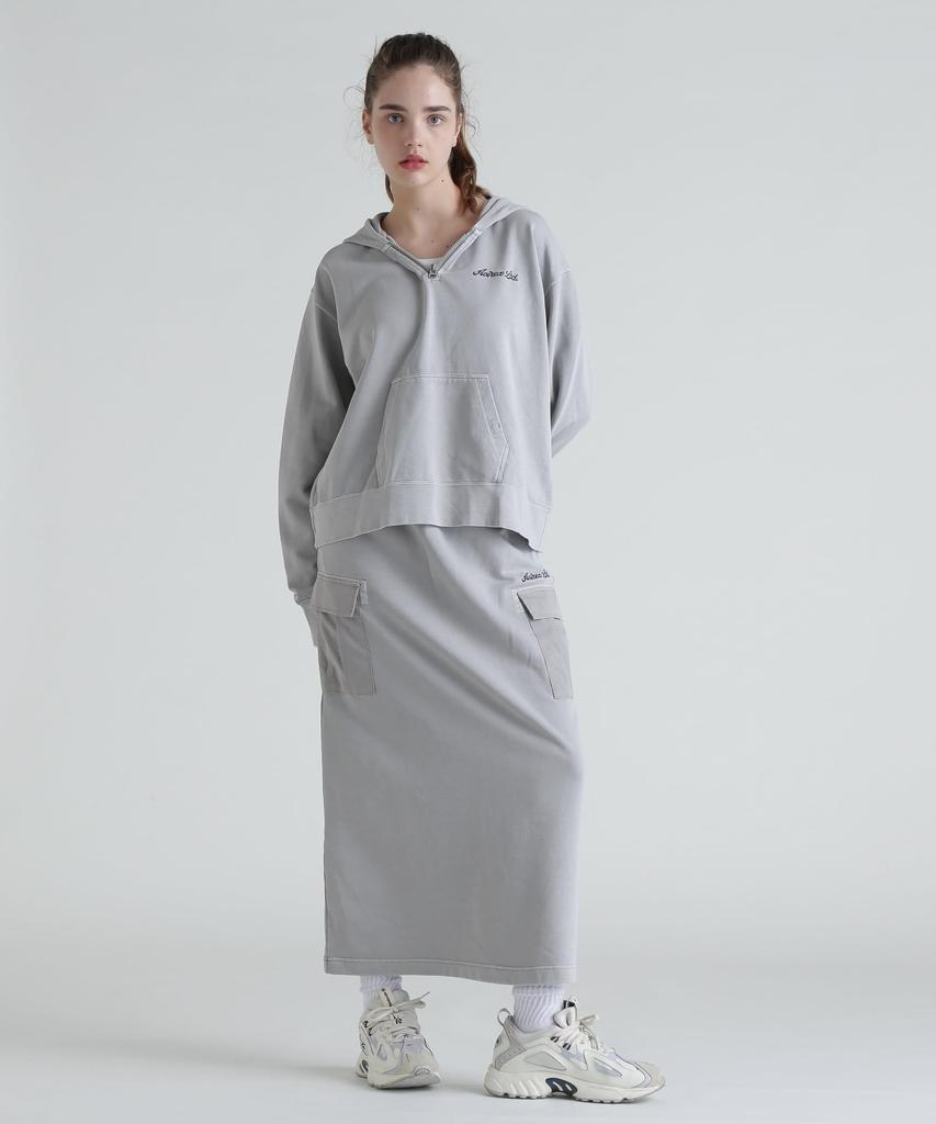 AVIREX FADE WASH CADET PATCH H Z HOOD PARKER light gray