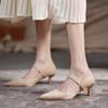 Fashion Shoes for Woman 2024 Pumps Evening Women's Summer Footwear Bride Pointed Toe On Heeled High Heels Red Casual Chic and Elegant
