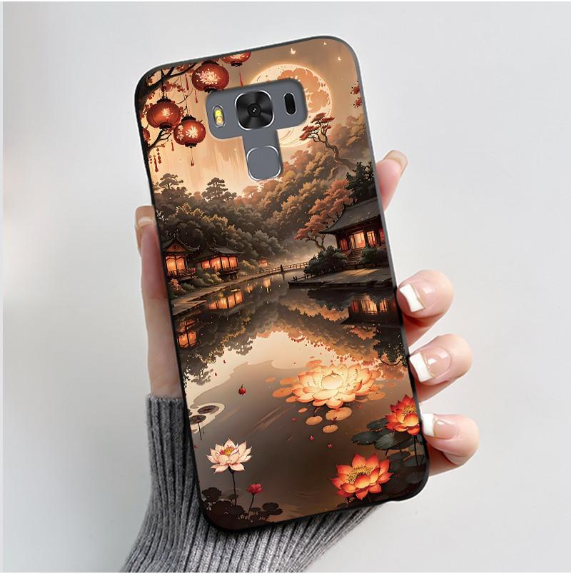 Вирусный чехол для ASUS ZenFone 3 Max ZC553KL Бампер Силиконовый Черный Чехол Мечтательный Пейзаж Напечатанный Защитный Ударопрочный Мягкий Чехол