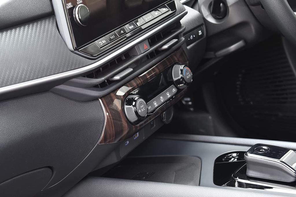 Панель кондиционера SecondStage Nissan Note E13 Aura FE13 в стиле черного дерева SHN0196BCW e-POWER