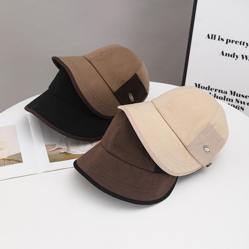 Кепка детская осень и зима мода простая и универсальная однотонная с широкими полями подчеркивает лицо маленькая шляпа от солнца