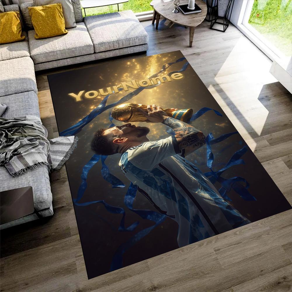 Messi Personalized Text Floor Rug Office Rug Suitable for Kitchen Playrooms Balcony Decorate room Anti-slip Rug Office home decor